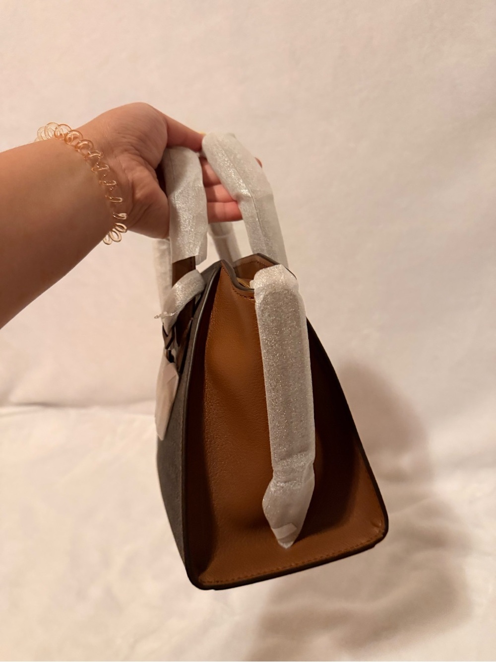 Michael Kors Avril Small Logo Top-Zip Satchel Brown - Picture 15 of 16